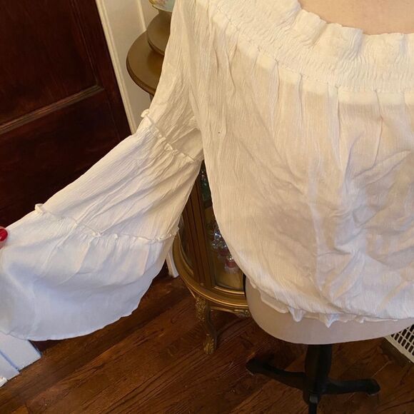 Loralette White Boho Off Shoulder Blouse - Picture 2 of 8